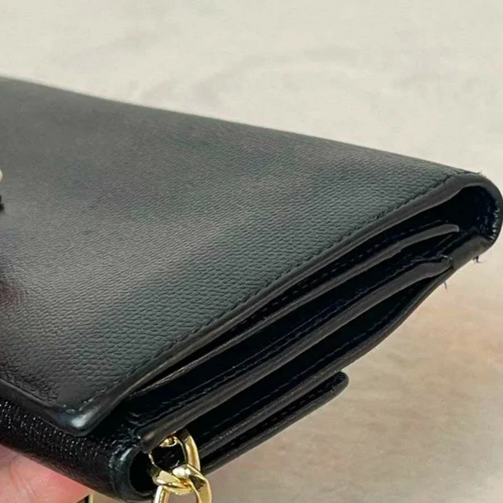 Chanel Coco Button Caviar Leather Snap Wallet on a Chain - Picture 6 of 14